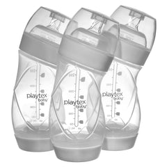 Playtex Baby VentAire angled bottle showing ergonomic design for semi-upright feeding
