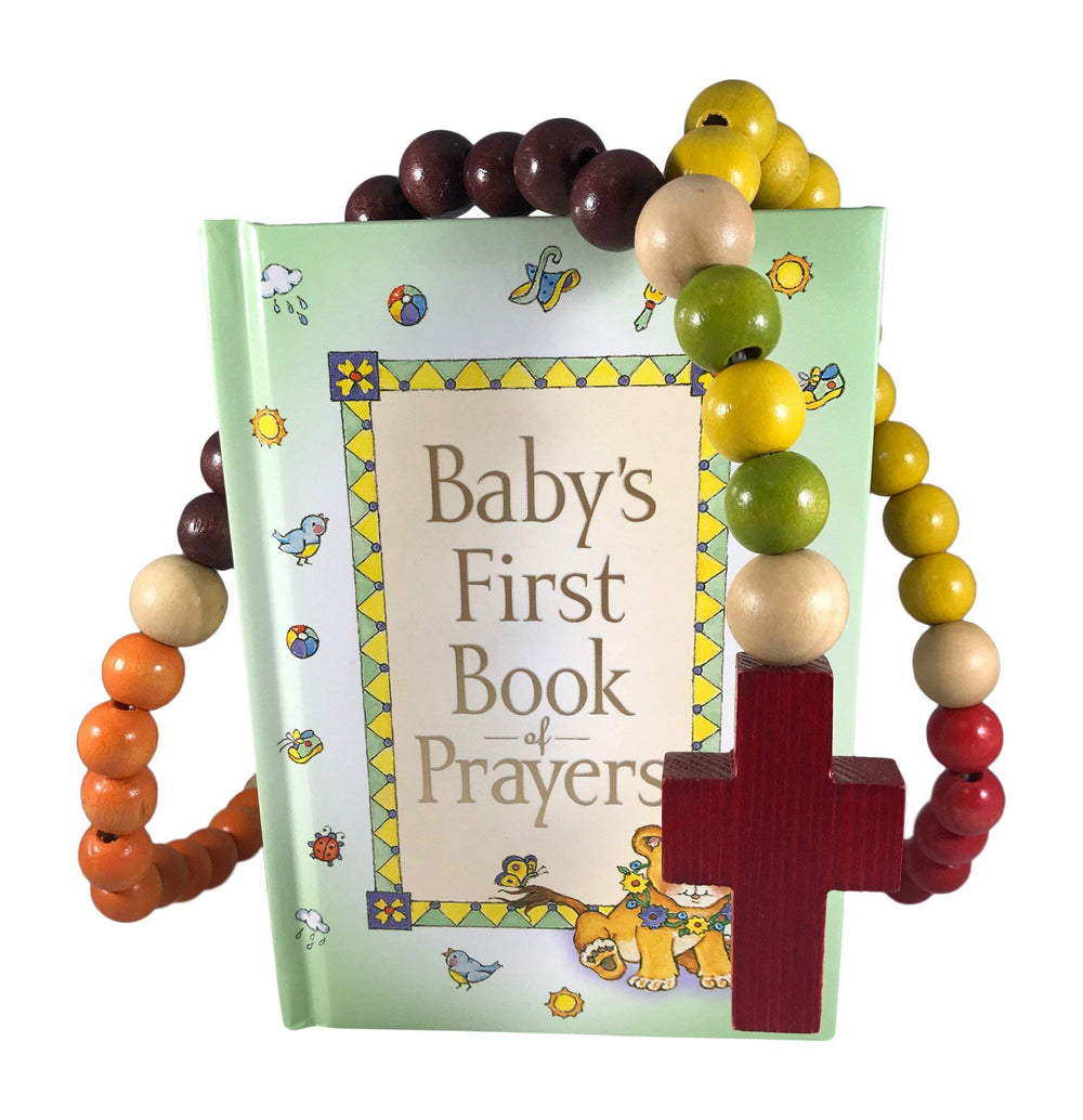 PLESIU baptism gift set with rosary and prayers book for meaningful ceremony moments