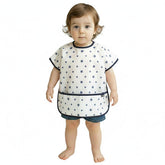 Plie toddler bib front view with broad meal coverage for mess-prone eating