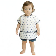Plie toddler bib front view with broad meal coverage for mess-prone eating
