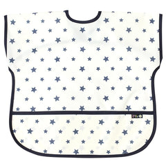 Plie toddler bib neck-closure close-up showing easy velcro neck for secure fit
