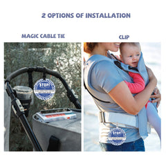 PLIGREAT waterproof sign stands up to daily use on strollers and car seats.