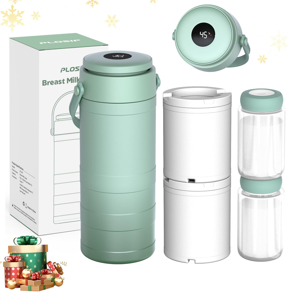 PLOSIF portable breast milk cooler outdoors shows on-the-go freshness