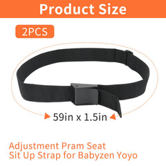 Plus tard two-pack nylon-stitching closeup highlights durability for long-lasting stroller support.