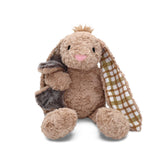 PLUSHIBLE Benny Bunny Blankie Bestie close-up of ultra-soft fabric for cozy cuddles.