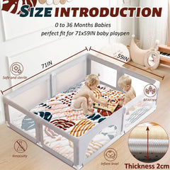 PLUUSHUU mat features anti-skid bottom for secure baby floor safety