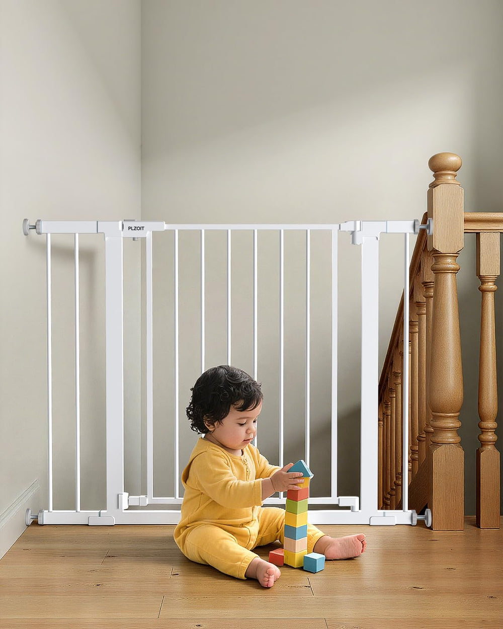 PLZOIT baby gate stairs-width 29.5-40.5 inches keeps children safe