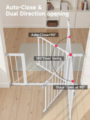 PLZOIT adjustable width gate fitting a 29-5 to 40-5in opening