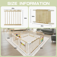 Pmbqifay playpen features a child-resistant lock for added safety.