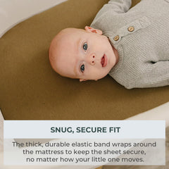 Pobibaby bassinet sheets cotton-spandex blend—durable color retention.