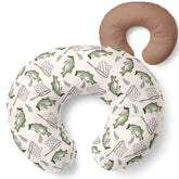 Pobibaby Gone Fishing nursing pillow cover folded shows soft, cozy comfort during feeding.