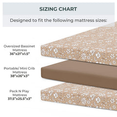 Pobibaby Meadow pack n play sheets with elastic edge deliver secure fit