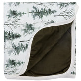 Pobibaby soft neutral baby blanket closeup fabric shows plush cotton warmth for nap time