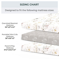 Pobibaby Wildflower mini-crib-sheet offers a cozy fit for smaller cribs.