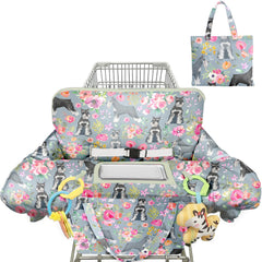 Polovillae grey cart cover front view with plush padding for comfort and cleanliness.