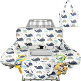 Polovillae White Whale shopping cart cover with padded comfort.