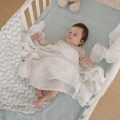 POMISO muslin swaddle striped blanket 47x47 inches for versatile use