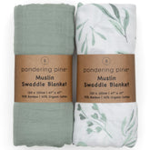 Pondering Pine eucalyptus-leaves swaddle for breathable baby comfort during naps