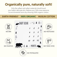 Pondering Pine organic cotton baby blanket offers soft comfort for snuggles