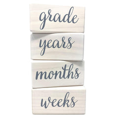 Pondering Pine year-grade blocks highlighting years for long-term milestones.