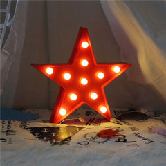 Pooqla Marquee Star Light is battery-operated for easy placement.
