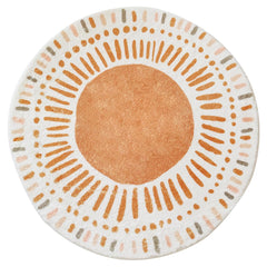 Poowe Cute Point Rings Play Mat non-slip bottom keeps the surface stable.