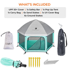 POP 'N GO PLAYPEN breathable mesh for clear visibility and airflow