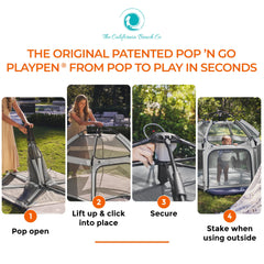 POP N GO PLAYPEN lavender spacious area supports active play and exploration