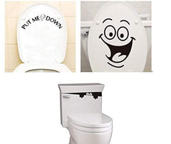 POPIGIST Put Me Down decal provides a kid-friendly potty training cue for bathrooms.