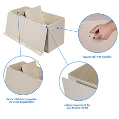 Popoly collapsible toy chest folded flat for space-saving storage