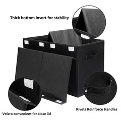 popoly large toy box folded-flat demonstrates space-saving storage when not in use