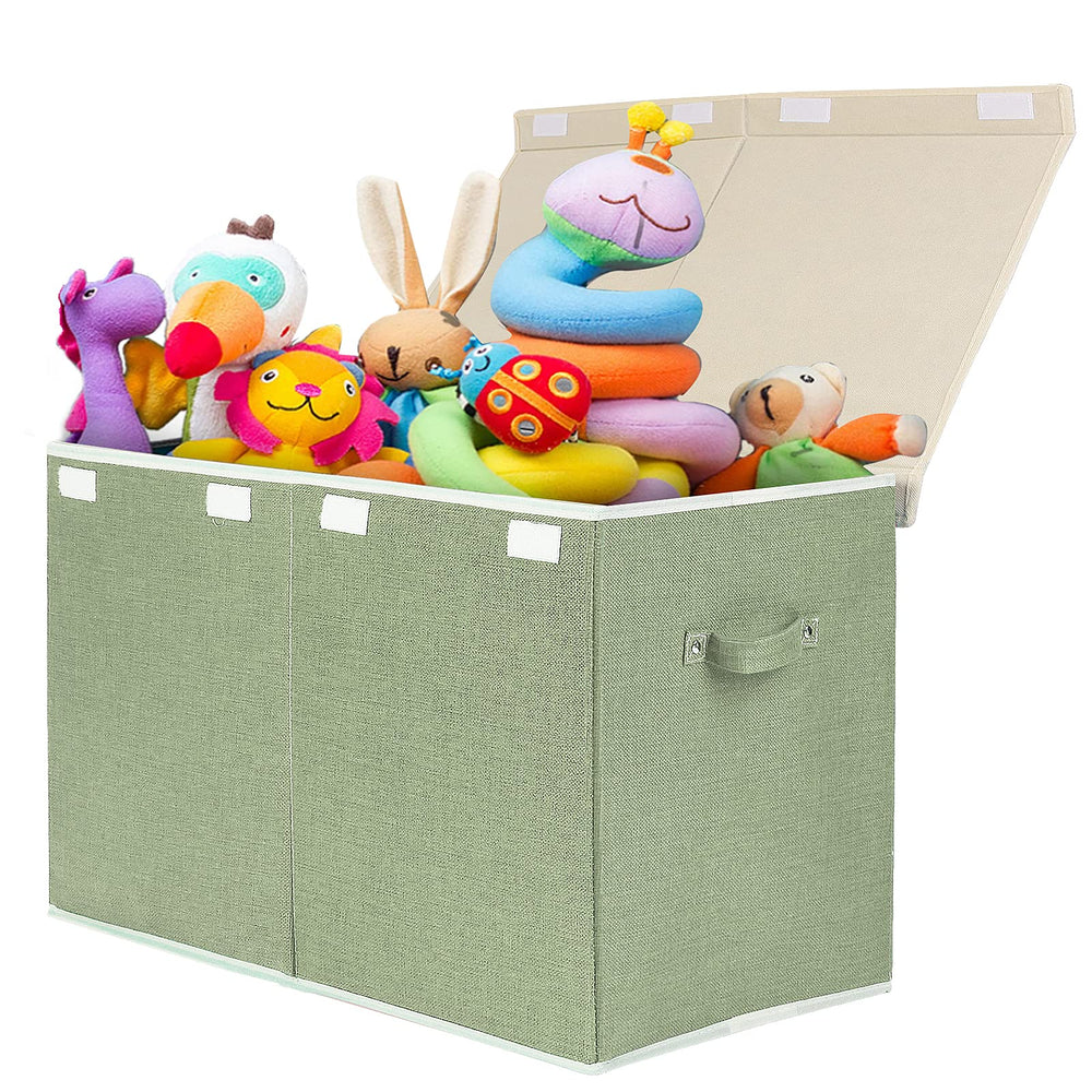 popoly large toy box lid showing flip-top lid for dust protection and easy access