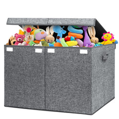 Popoly toy chest with removable divider board for flexible storage zones.