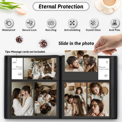 Popotop front-window view with 3x4 photo display in plastic sleeve