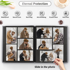 Popotop Photo Album inside pages organize 4x6 photos with clear separation