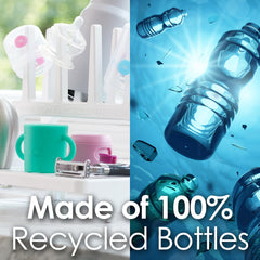 PopYum nine-arm rack demonstrates versatile drying for bottles and tumblers.