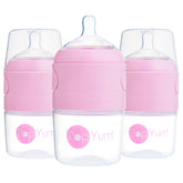 PopYum pink 5oz bottles enable portable, on-the-go feeding