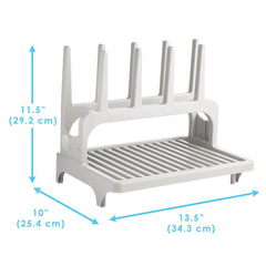 PopYum Seattle Gray drying rack in-use demonstrates elevated airflow and faster drying for plastics and cups