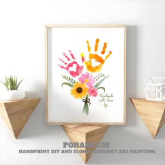 Poranlem DIY floral bouquet art in a wood frame ideal for Mother's Day gifting