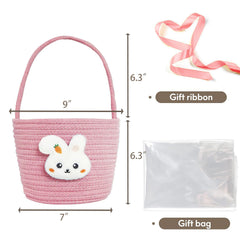 Poschnor Easter Basket shows natural cotton rope material for safety and durability.