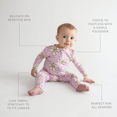 Posh Peanut Sleepers newborn fold-over mittens on tiny hands for extra warmth.