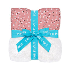 Posh Peanut Square Plush Patoo Emmilene crib-blanket for nap-time security