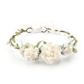 PoshMyra pink flower crown front view, ideal for birthday photos and festive moments.