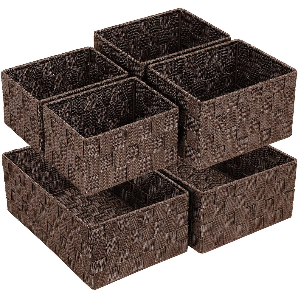 Posprica extra-large brown woven basket for clutter-free living room organization.