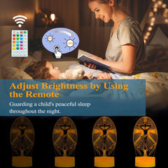 POSSHE Cross 3D Night Light’s 16-color spectrum creates customizable ambience.