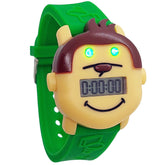 Potty Monkey Watch front view with flashing eyes reminds kids it's time to potty.