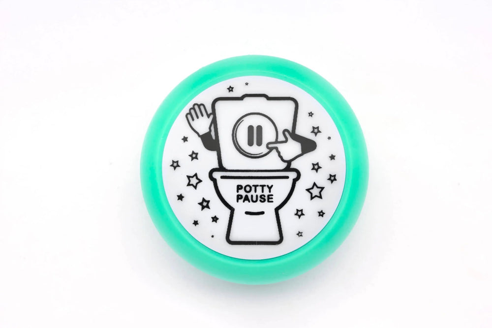 Potty Pause Aqua front view shows kid-friendly potty aid for smoother training