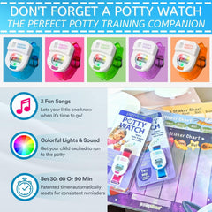POTTY TIME adhesive potty stickers easy-peel shown for reliable daily use