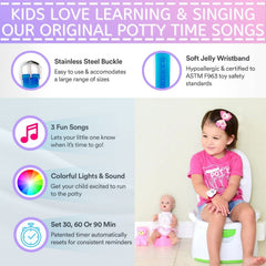 POTTY TIME potty watch pink music mode supports sing-along potty time for kids.
