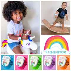 POTTY TIME potty watch pink water-resistant design stands up to playtime.